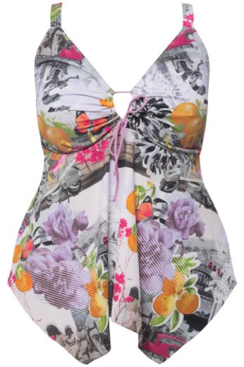 Moda za polnejše Kupaći kostim Tankini s printom voća plus velikost, xxl, Ulla Popken in Johann Popken (JP1880)