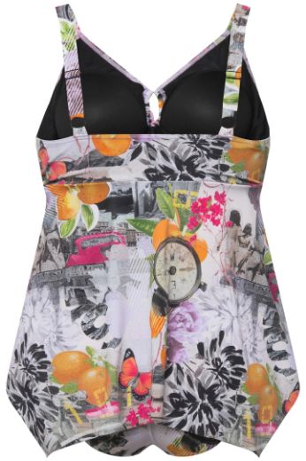 Moda za polnejše Kupaći kostim Tankini s printom voća plus velikost, xxl, Ulla Popken in Johann Popken (JP1880)