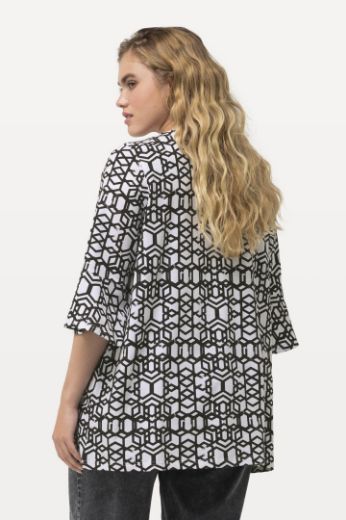 Moda za polnejše Majica 3/4 rukavi geometrijskog printa plus velikost, xxl, Ulla Popken in Johann Popken (JP1880)