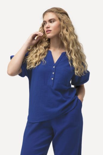 Moda za polnejše Bluza kratkih rukava V izreza plus velikost, xxl, Ulla Popken in Johann Popken (JP1880)