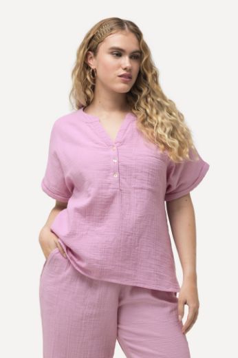 Moda za polnejše Bluza kratkih rukava V izreza plus velikost, xxl, Ulla Popken in Johann Popken (JP1880)