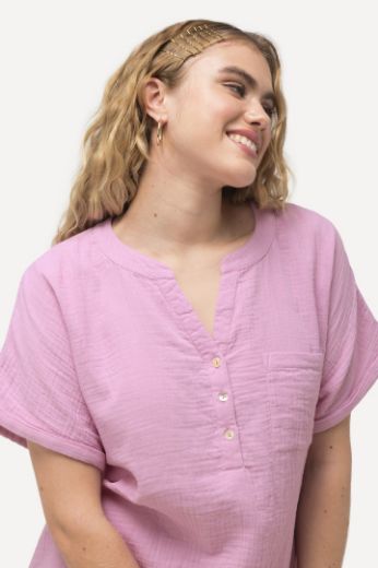 Moda za polnejše Bluza kratkih rukava V izreza plus velikost, xxl, Ulla Popken in Johann Popken (JP1880)