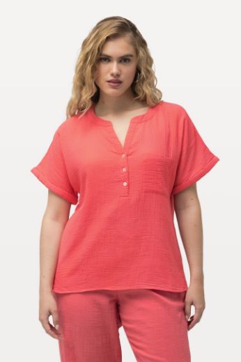 Moda za polnejše Bluza kratkih rukava V izreza plus velikost, xxl, Ulla Popken in Johann Popken (JP1880)