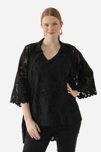 Moda za polnejše Top od čipke plus velikost, xxl, Ulla Popken in Johann Popken (JP1880)