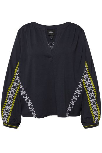 Moda za polnejše Bluza dugih rukava s ukrasnim vezom plus velikost, xxl, Ulla Popken in Johann Popken (JP1880)