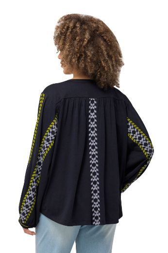 Moda za polnejše Bluza dugih rukava s ukrasnim vezom plus velikost, xxl, Ulla Popken in Johann Popken (JP1880)