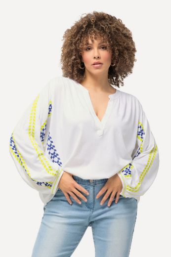 Moda za polnejše Bluza dugih rukava s ukrasnim vezom plus velikost, xxl, Ulla Popken in Johann Popken (JP1880)