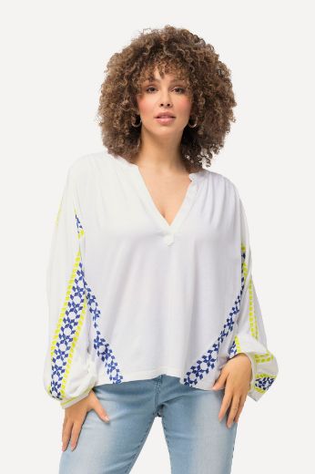 Moda za polnejše Bluza dugih rukava s ukrasnim vezom plus velikost, xxl, Ulla Popken in Johann Popken (JP1880)