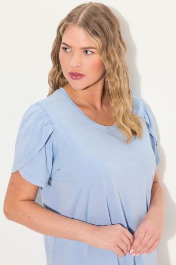 Moda za polnejše Majica A kroja s nabranim rukavima plus velikost, xxl, Ulla Popken in Johann Popken (JP1880)
