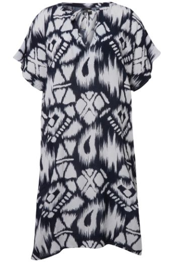 Moda za polnejše Haljina kratkih rukava geometrijskog printa plus velikost, xxl, Ulla Popken in Johann Popken (JP1880)