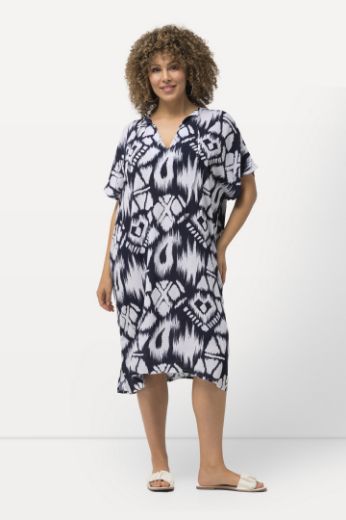 Moda za polnejše Haljina kratkih rukava geometrijskog printa plus velikost, xxl, Ulla Popken in Johann Popken (JP1880)