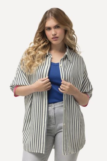 Moda za polnejše Košulja kratkih rukava na pruge plus velikost, xxl, Ulla Popken in Johann Popken (JP1880)