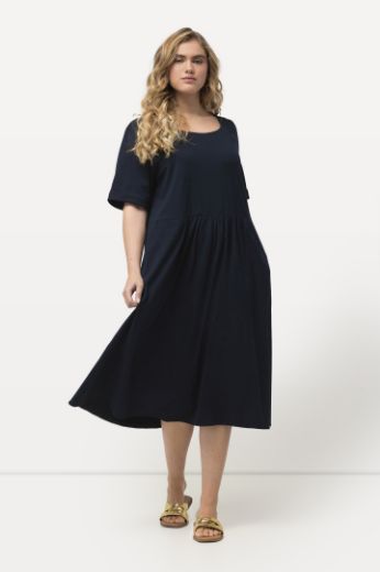 Moda za polnejše Haljina midi kratkih rukava okruglog izreza plus velikost, xxl, Ulla Popken in Johann Popken (JP1880)