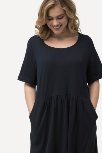 Moda za polnejše Haljina midi kratkih rukava okruglog izreza plus velikost, xxl, Ulla Popken in Johann Popken (JP1880)