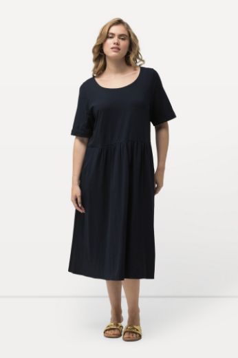 Moda za polnejše Haljina midi kratkih rukava okruglog izreza plus velikost, xxl, Ulla Popken in Johann Popken (JP1880)