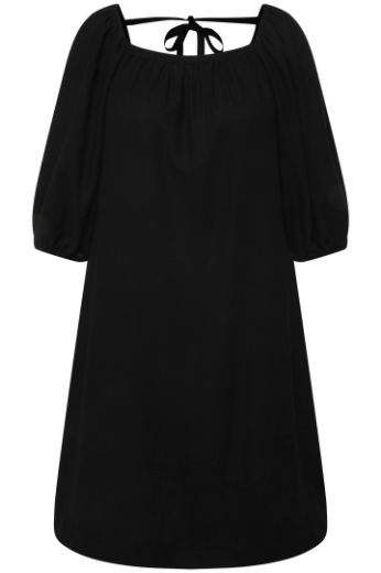 Moda za polnejše Haljina midi 3/4 rukavi s vezanjem na leđima plus velikost, xxl, Ulla Popken in Johann Popken (JP1880)