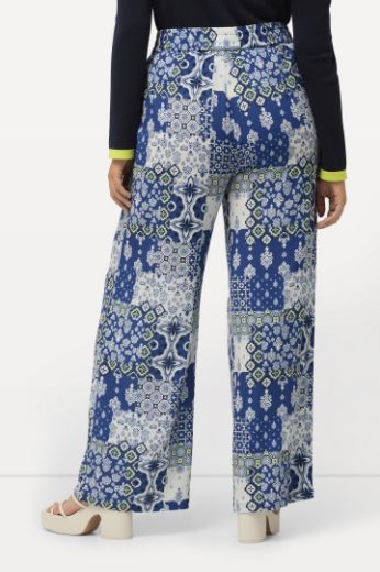 Moda za polnejše Hlače lagane s printom plus velikost, xxl, Ulla Popken in Johann Popken (JP1880)