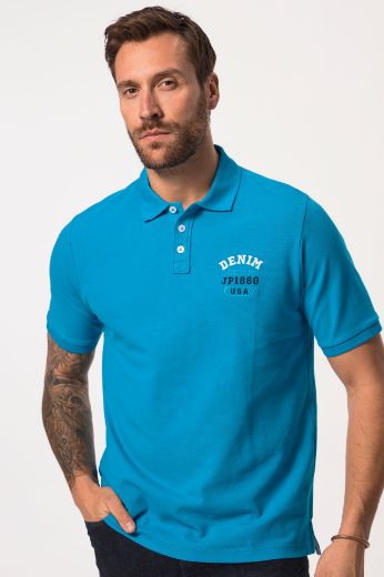 Moda za polnejše Majica Polo kratkih rukava s izvezenim natpisom plus velikost, xxl, Ulla Popken in Johann Popken (JP1880)