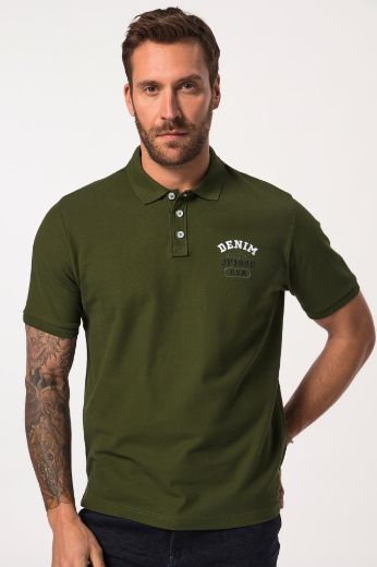 Moda za polnejše Majica Polo kratkih rukava s izvezenim natpisom plus velikost, xxl, Ulla Popken in Johann Popken (JP1880)