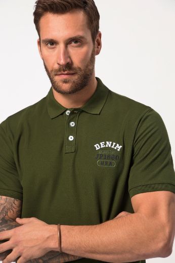 Moda za polnejše Majica Polo kratkih rukava s izvezenim natpisom plus velikost, xxl, Ulla Popken in Johann Popken (JP1880)