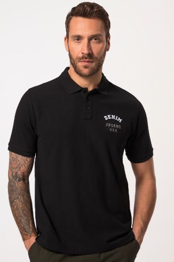 Moda za polnejše Majica Polo kratkih rukava s izvezenim natpisom plus velikost, xxl, Ulla Popken in Johann Popken (JP1880)