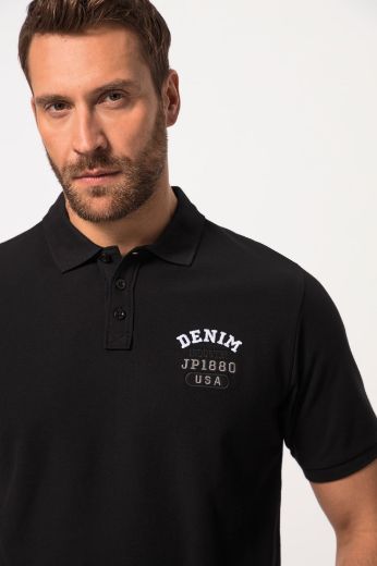 Moda za polnejše Majica Polo kratkih rukava s izvezenim natpisom plus velikost, xxl, Ulla Popken in Johann Popken (JP1880)