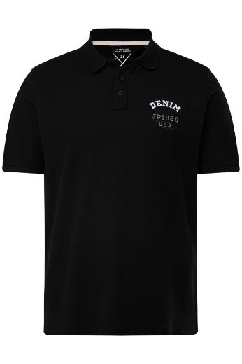 Moda za polnejše Majica Polo kratkih rukava s izvezenim natpisom plus velikost, xxl, Ulla Popken in Johann Popken (JP1880)