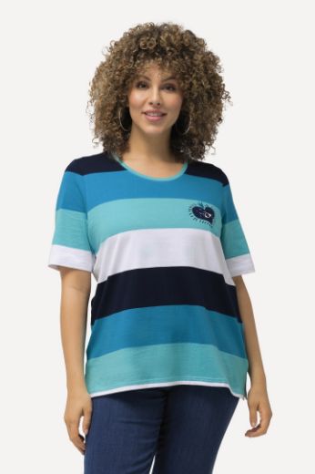 Moda za polnejše Majica kratkih rukava motiv srca i pruga plus velikost, xxl, Ulla Popken in Johann Popken (JP1880)