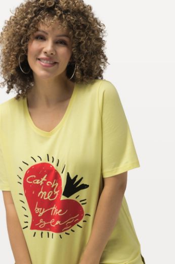 Moda za polnejše Majica kratkih rukava motiv srca plus velikost, xxl, Ulla Popken in Johann Popken (JP1880)