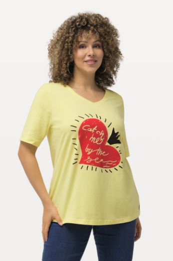 Moda za polnejše Majica kratkih rukava motiv srca plus velikost, xxl, Ulla Popken in Johann Popken (JP1880)