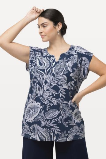 Moda za polnejše Majica spuštenih rukava s printom lišća plus velikost, xxl, Ulla Popken in Johann Popken (JP1880)