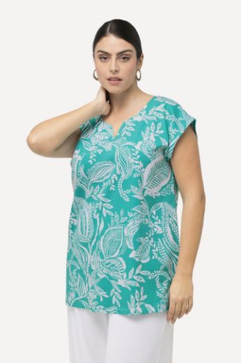Moda za polnejše Majica spuštenih rukava s printom lišća plus velikost, xxl, Ulla Popken in Johann Popken (JP1880)