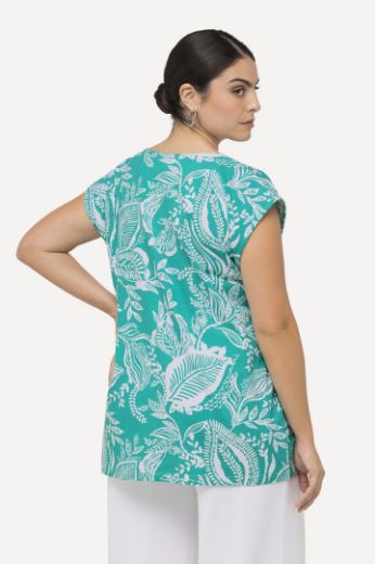 Moda za polnejše Majica spuštenih rukava s printom lišća plus velikost, xxl, Ulla Popken in Johann Popken (JP1880)