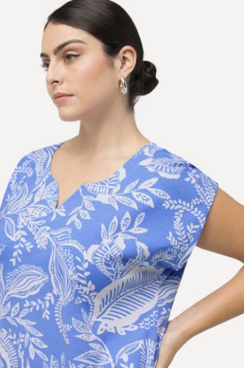 Moda za polnejše Majica spuštenih rukava s printom lišća plus velikost, xxl, Ulla Popken in Johann Popken (JP1880)