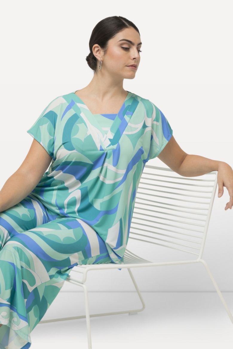 Moda za polnejše Majica spuštenih rukava s motivom valova plus velikost, xxl, Ulla Popken in Johann Popken (JP1880)