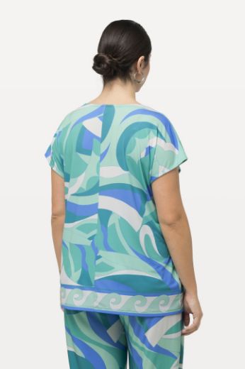 Moda za polnejše Majica spuštenih rukava s motivom valova plus velikost, xxl, Ulla Popken in Johann Popken (JP1880)