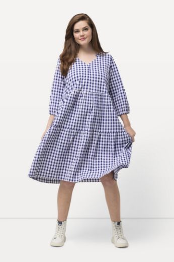 Moda za polnejše Haljina 3/4 rukava V ovratnika plus velikost, xxl, Ulla Popken in Johann Popken (JP1880)