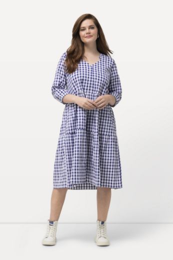 Moda za polnejše Haljina 3/4 rukava V ovratnika plus velikost, xxl, Ulla Popken in Johann Popken (JP1880)