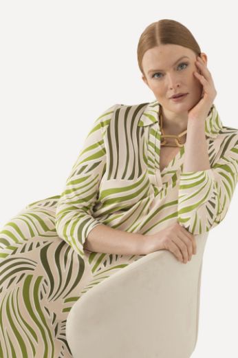 Moda za polnejše Haljina Slinky 3/4 rukavi s printom plus velikost, xxl, Ulla Popken in Johann Popken (JP1880)