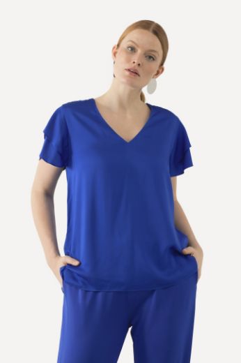 Moda za polnejše Bluza s dvoslojnim rukavima plus velikost, xxl, Ulla Popken in Johann Popken (JP1880)
