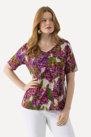 Moda za polnejše Majica kratkih rukava Slinky s printom plus velikost, xxl, Ulla Popken in Johann Popken (JP1880)