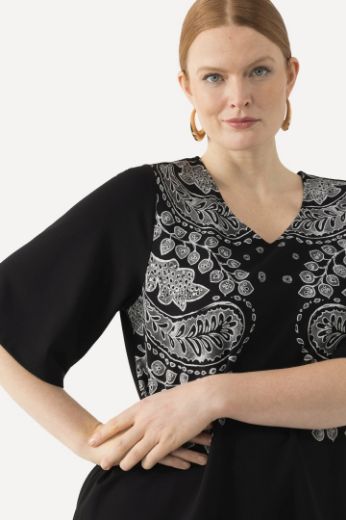 Moda za polnejše Majica kratkih rukava A kroja plus velikost, xxl, Ulla Popken in Johann Popken (JP1880)