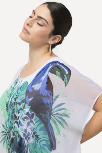 Moda za polnejše Bluza dvoslojna cvjetnog printa plus velikost, xxl, Ulla Popken in Johann Popken (JP1880)