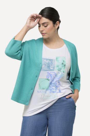 Moda za polnejše Majica kratkih rukava s printom okruglog ovratnika plus velikost, xxl, Ulla Popken in Johann Popken (JP1880)