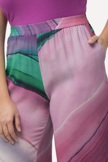 Moda za polnejše Hlače lagane s printom plus velikost, xxl, Ulla Popken in Johann Popken (JP1880)