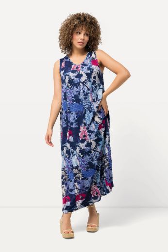 Moda za polnejše Haljina maxi bez rukava s printom plus velikost, xxl, Ulla Popken in Johann Popken (JP1880)