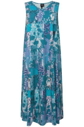 Moda za polnejše Haljina maxi bez rukava s printom plus velikost, xxl, Ulla Popken in Johann Popken (JP1880)