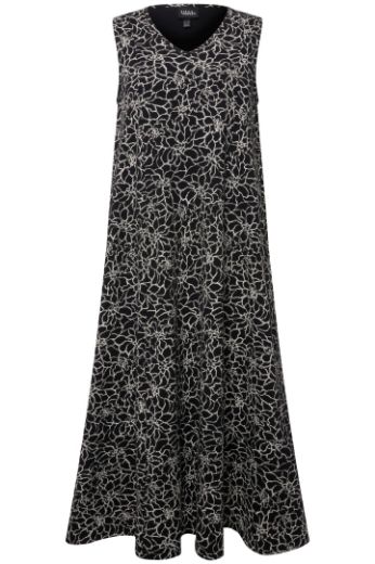 Moda za polnejše Haljina maxi bez rukava s cvjetnim printom plus velikost, xxl, Ulla Popken in Johann Popken (JP1880)