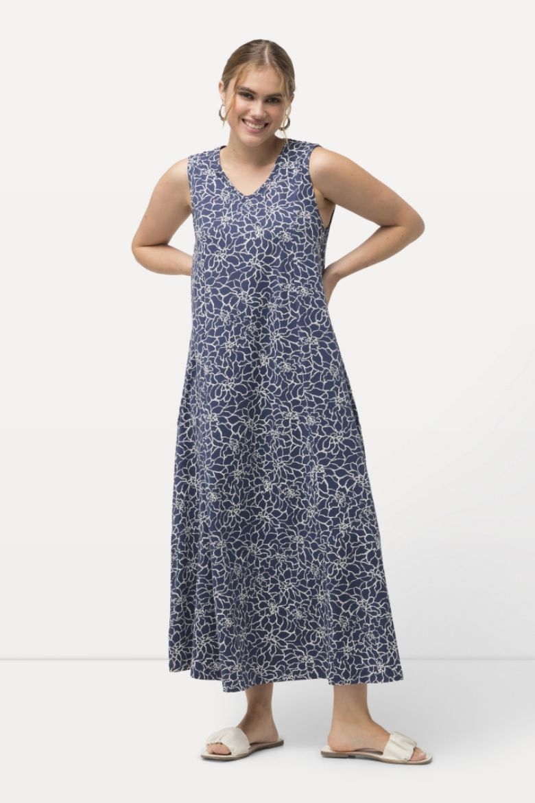 Moda za polnejše Haljina maxi bez rukava s cvjetnim printom plus velikost, xxl, Ulla Popken in Johann Popken (JP1880)