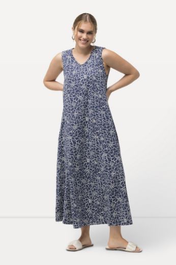 Moda za polnejše Haljina maxi bez rukava s cvjetnim printom plus velikost, xxl, Ulla Popken in Johann Popken (JP1880)